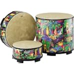 Remo KIDS PERCUSSION, Gathering Drum, 16 Diameter, 8 Height, Rain Forest Fabric