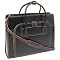 Ladies Leather Laptop Case with Removable Sleeve - Black