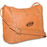 NHL Carolina Hurricanes Pangea Tan Leather Women's Mini Top Zip Handbag