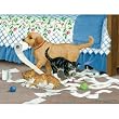 Mischief! 500 pc Puppy and Kittens Jigsaw Puzzle