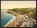 Beach at bathing time, Granville, France wall sized print (photochrom) photochrome me...