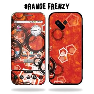 HTC G1 Google Phone Protective Vinyl Skin T-Mobile - Orange Frenzy