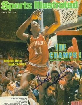 Isiah Thomas (Detroit Pistons) Autographed/Hand Signed Sports Illustrated Magazine
