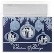 Christmas Blessings On Blue Religious Christmas Cards -