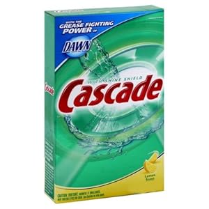 Cascade Dishwasher Detergent Powder, Lemon Scent, 45 oz (Pack of 6)