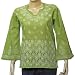 Women's Tunic Top Kurti Clothing in India Chikan Embroidery Size M (ctop429)