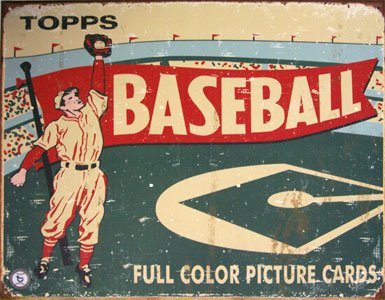 TIN SIGN Topps Baseball , 16x13