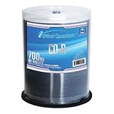 Optical Quantum Coated, 80Min 700MB 52x CD-R White Thermal Hub Printable Using Taiyo Yuden CD-R 100 pack