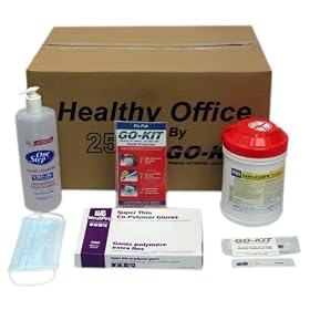 Go-Kit Flu and Infectious Diseases Protection Kit, Healthy Office Kit to Protect 25 People... by Go-Kit