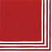 Caspari Stripe Border Paper Lunch Napkin, 20 Count, Red