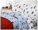 Pike Street 135-Gram Printed Flannel Peter Penguin Duvet Cover