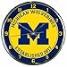 NCAA Michigan Wolverines Chrome Clock, 12