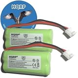 HQRP 2 pack Phone Battery compatible with ATT LUCENT / VTECH BT18433, BT28433, GP0947, General Electric GE 5-2734, Gold Peak GP70AAAH2BMJZR Replacement