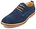 Kunsto Men's Classic Leather Oxford Flats Shoes Lace Up