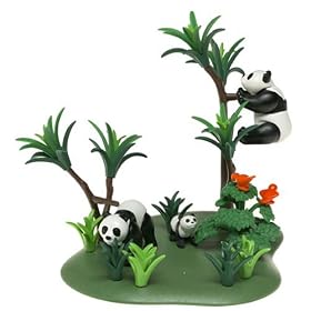 Playmobil - 3241 - Le Zoo -  Famille de pandas