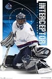 Roberto Luongo (Interceptor) Gold Wood-Mounted Sports Poster Print - 24