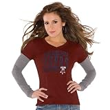 NBA Touch by Alyssa Milano Philadelphia 76ers Ladies Red Double V Tri-Blend Premium T-shirt (XX-Large)