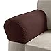 Madison Mason Stretch Armrest Covers Chocolate, 2 Piece