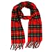 Red Plaid Softer Than Cashmere Long Fringed Scarf