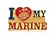 Marines Corps USMC EGA I Love My Marine Lapel Hat Pin Military PPM607