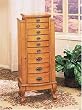 Jewelry Armoire in Pine Finish By Powell Furniture
