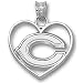 Chicago Bears NFL C Heart Pendant (Silver)