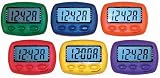 Pedometer - Set - Economy Colored Pedometers, Set of 6 (1 ea. Color) - Timing Aids