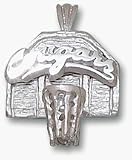 Washington State Cougars Cougars Basketball Backboard Pendant - Sterling Silver Jewelry