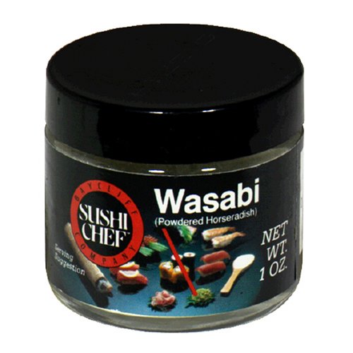 Buy Now at Amazon.com: Sushi Chef Wasabi Powder Horseradish, 1-Ounce Bottles (Pack Of 12)