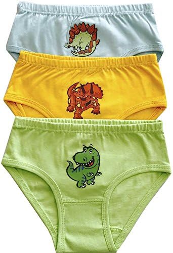 Dinosaurs Organic Cotton Girl's Underwear - 6-Pack by Svaha (3T)