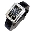 Xezo Mens Architect Swiss Made Curved Automatic Watch In Art-deco Style Genuine Black Crocodile Leather Double-curved Sapphire Crystal Glass 165 Ft Water-resistant Limited Edition Individually Numbered For A Limited Time Only by Xezo