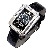 Hot Sale Xezo Mens Architect Swiss Made Curved Automatic Watch in Art-Deco Style. Genuine Black Crocodile Leather. Double-curved Sapphire Crystal Glass. Handcrafted Case. 165 FT Water-Resistant. Individually Numbered