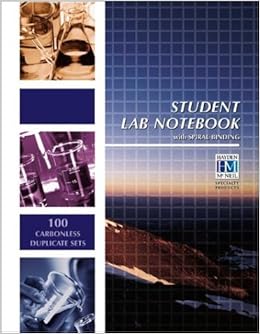 Student Lab Notebook: 100 Spiral Bound duplicate pages: Hayden-McNeil