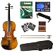 Cecilio CVN-500 Antique Flamed Ebony Violin+Tuner, 2 Bows, Shoulder Rest, Extra Strings & Lesson Boo