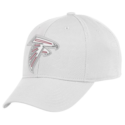 NFL Men's Atlanta Falcons End Zone White Structured Flex Hat - Tw90Z (White, Large/X-Large)