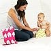 Logan + Lenora Classic Wet Bag - Medium Cloth Diaper Wet Bag - Beach, Pool, Gym Bag for Swimsuits or Wet Clothes - Made in USA -Waterproof (Pink Elephant)