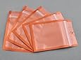 100 PCS Orange Metallic Foil Zip Lock Bags 8.5cm x 13cm 3.3" x 5" With Hang Hole