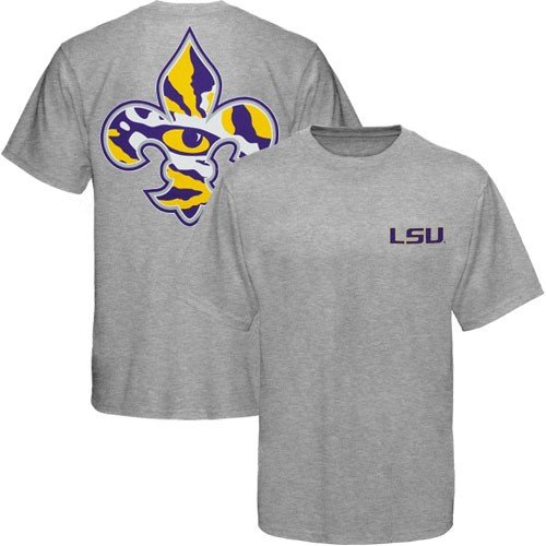 LSU Tigers Ash Tiger Eye Fleur-de-lis T-shirt (Large)