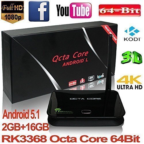 ANEWISH Z4 Android 5.1 Rockchip 3368 TV Box, 64Bit Octa Core 2GB / 16GB, Support UHD 2K x 4K, IPTV OTT Smart Streaming Media Player XBMC KODI Fully Loaded