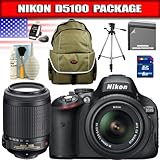 Nikon D5100 16.2MP Digital SLR Camera with 18-55mm f/3.5-5.6G AF-S DX VR Ni ....