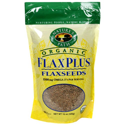 Nature's Path Organic FlaxPlus Flaxseeds, 15-Ounce Bags (Pack of 6)