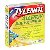 Tylenol Allergy Multi-Symptom, Cool Burst, 24 Caplets Box (Pack of 3)