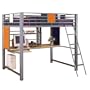 Powell 517-117 Teen Trends Full Loft Study Bunk Kids Bed