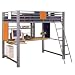 Powell 517-117 Teen Trends Full Loft Study Bunk Kids Bed