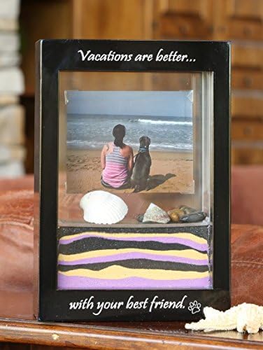 Unity Sand Ceremony FRAMETTE Kit, Solid Wood, Incl 2 Bottles - Prevents Sand From Mixing (Black)