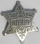 Sheriff 6 Pt Ornate Old West Police Badge