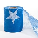 Gossamer Streamer 4 Inches Blue/white Stars 50 Yd Roll