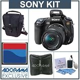 Sony Alpha DSLR-A350 Digital SLR Camera with 18 - 70mm Lens Kit,with 4GB CF Memory Card, Lowepro Holster-Style Case, Digital Memory Case (4). Professional Lens Cleaning Kit