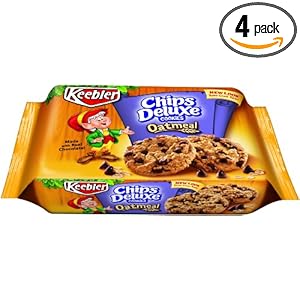 Keebler Chips Deluxe Oatmeal Chocolate Chip Cookies, 14.5-ounce (Pack of 4) Keebler Chips Deluxe Oatmeal Chocolate Chip Cookies, 14.5-ounce (Pack of 4)