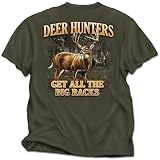 Buckwear Deer Hunter Big Racks T-shirt (Olive Green)